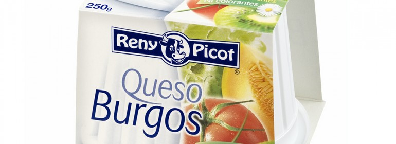 Queso Burgos 250gr Reny Picot. Queso fresco semigraso de vaca