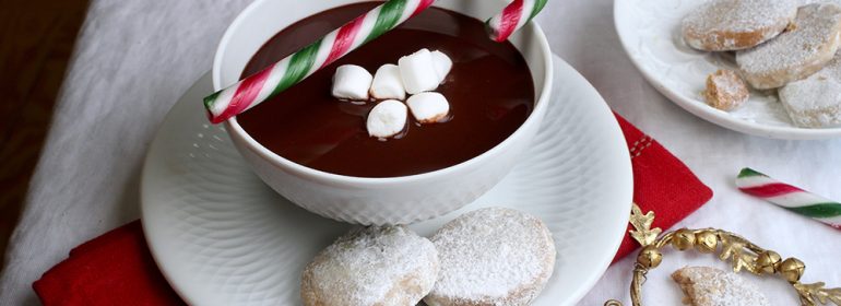 Chocolate a la taza con naranja